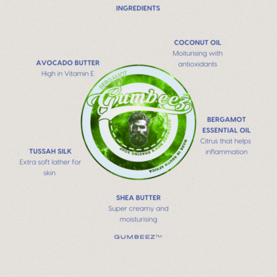 Gumbeez Natural Luxury Men's Shaving Soap - Bergamot